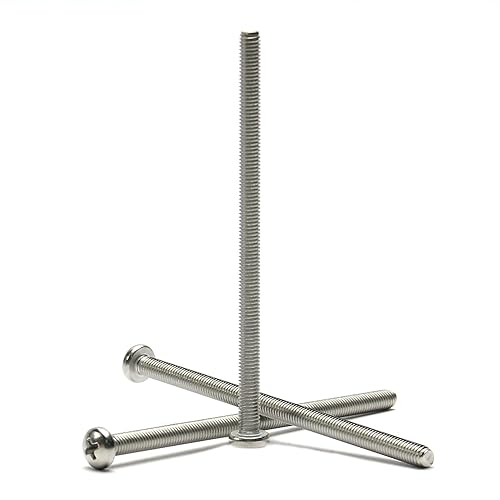 Miniatura 84 de MroMax 30 tornillos de máquina Phillips de cabeza plana M2 x 0.197 in, acero inoxidable 304 18-8, rosca completa, tornillos de cabeza cruzada gris