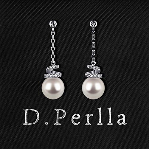 LES POULETTES BIJOUX Orecchini A Catena In Argento 925 Con Perla Turchese – Gioiello Artigianale In Cofanetto Regalo