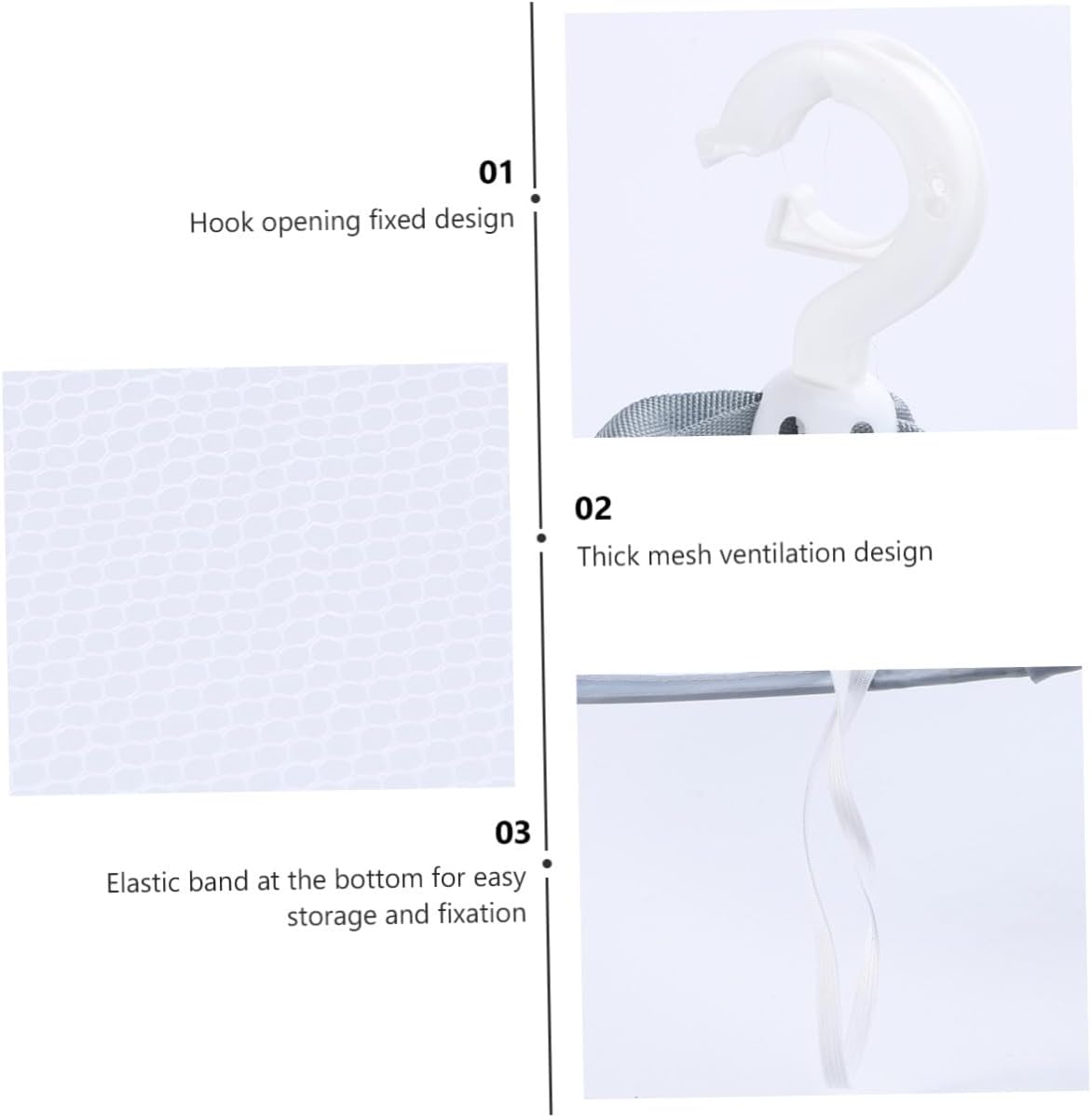 SAFIGLE 3pcs Hanging Clothes Drying Baskets, Household Laundry Storage Hangers with Single, Double, and Triple Layers, Breathable Mesh Nets for Sweaters, Socks, and Delicate Garments,
