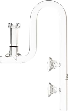 Aquarium Glass Lily Pipe for Fish Tank Canister Filter,Unique Outflow Surface Skimmer,5/8ID16/22mm Tubing,L-Type Outflow 17mm/Standard,Item No.1721.