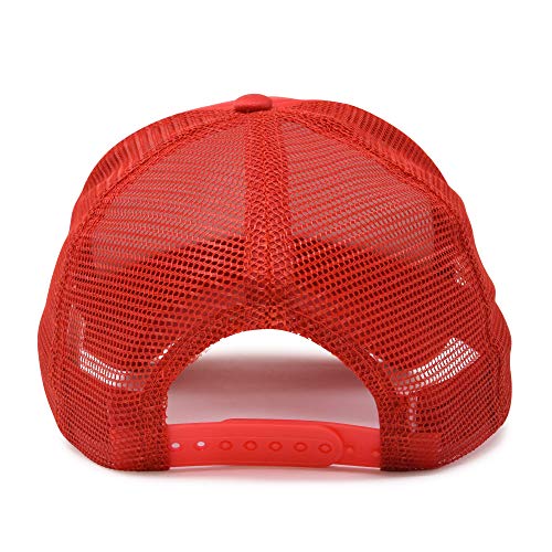 Image of Trucker Hat Mesh Cap Solid Colors Lightweight with Adjustable Strap Small Braid
