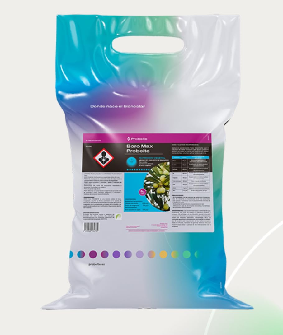 Abono foliar de boro y magnesio 5kg, Corrector, mezcla de boro, magnesio y azufre asimilable para la planta. Boro Max 5kg