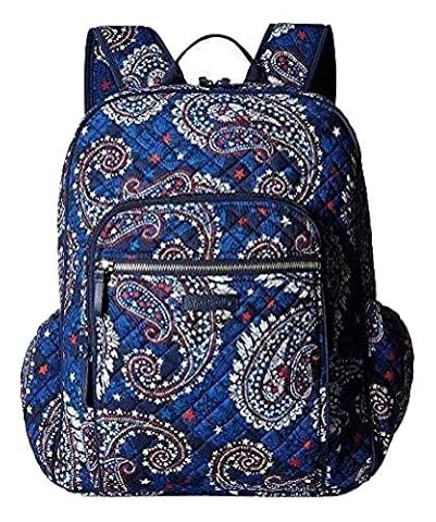 Vera Bradley Damski kultowy plecak kampusowy, bawełna sygnowana, jeden rozmiar, Fajerwerki paisley, Rozmiar uniwersalny