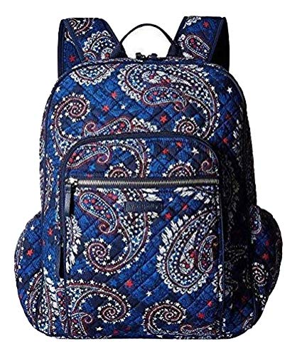 Vera Bradley Damski kultowy plecak kampusowy, bawełna sygnowana, jeden rozmiar, Fajerwerki paisley, Rozmiar uniwersalny