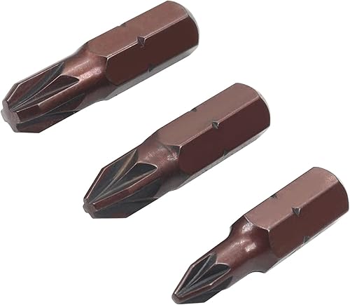 Utoolmart Pozidriv - Puntas de destornillador, PZ1+PZ2+PZ3 Pozidriv cabeza destornillador broca, con vástago hexagonal de 14 de pulgada, kit de