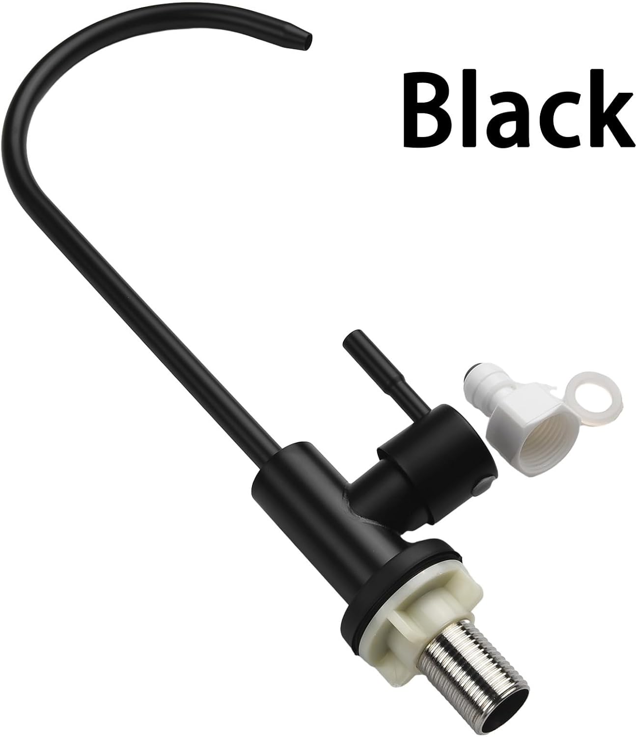 Stainless Steel Water Filter Faucet G1/2 Reverse Osmosis Purifier for Kitchen Sink Sleek Black Design Ideal for Clean Drinking Water