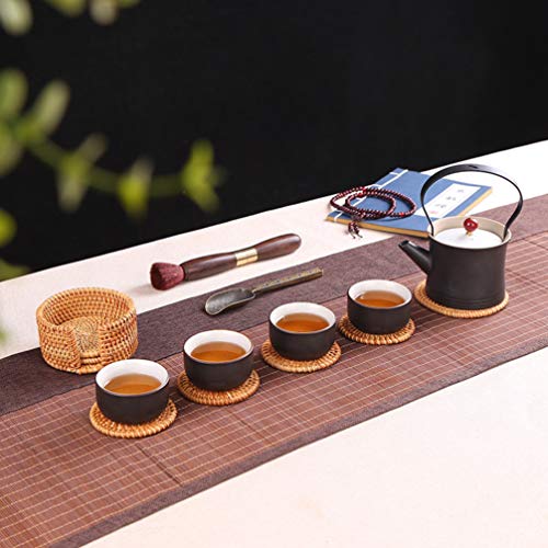 6 Unidades Decoração Em Macramê Almofada De Placa De Vime Porta-copos De Fazenda Porta-copos Absorve