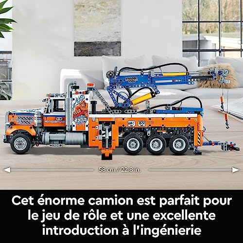 LEGO 42128 Technic Le Camion de Remorquage Lourd Camion Jouet avec Grue Jouet de Construction pour Enfants - vue 10