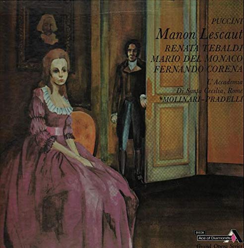  puccini manon lescaut, del monaco, tebaldi. GOS 607/8 2LP VINILE
