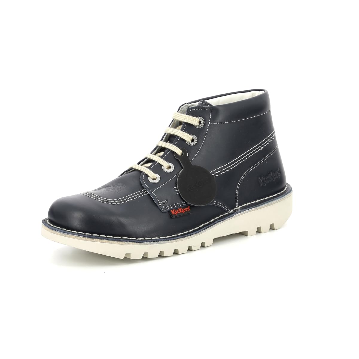 Kickers Mens Kick Hi Classic | Extra Comfortable Added Durability Premium Quality Ankle Boots, Navy, 7.5 UK