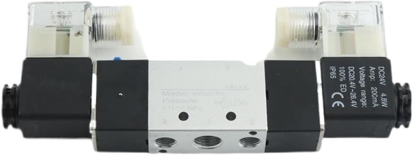 Pneumatic solenoid control valve 4v220-08 cylinder reversing valve 2 position 5 port Coil alloy interior DC 12V(4V420-15 DC24V)