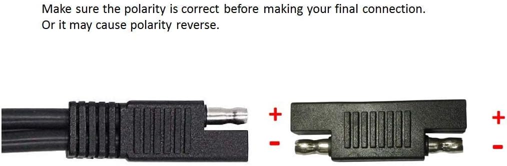 Sunway Solar SAE Polarity Reverse Adapter Connectors For SAE To SAE Quick Disconnect Extension Cable, Solar Panel Battery Power Charger And Maintainer-3Pack