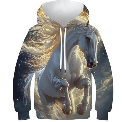 Sweat à capuche Gallop Under The Moon enfant 11-13 ans à manches longues