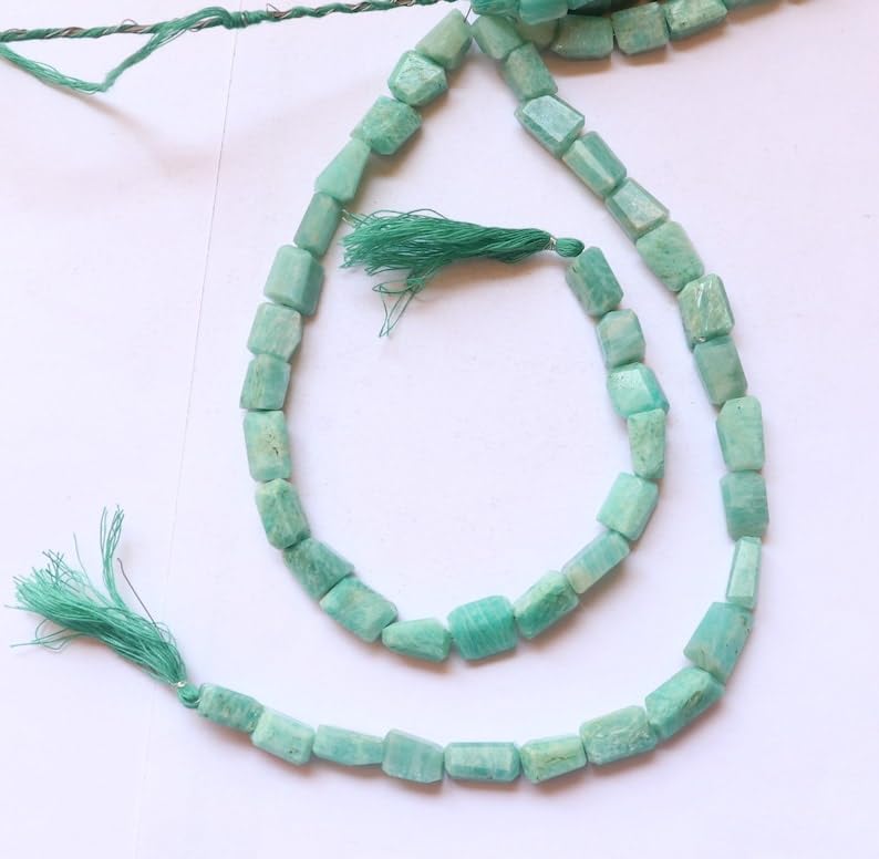 Perles à facettes en amazonite naturelle pour concevoir vos bracelets bohèmes chic