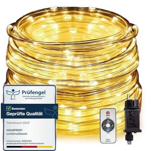 HAUSPROFI 50M 1000LED Lichterschlauch Außen, Lichterkette...