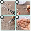 Mr. Pen Anneaux ouverts en argent, 1014 pièces, 6 tailles d'anneaux ouverts pour la fabrication de bijoux, anneaux ouverts en argent et fermoirs mousquetons, anneaux ouverts en argent pour la #2
