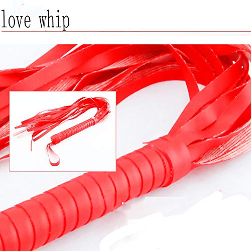 7pcs verstelbare armband enkelarmband speelgoed s`m set pluche lederen yoga kit (rood) - Afbeelding 4