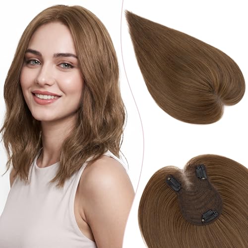 SEGO Hair Toppers for Women Human Hair Side Bangs, Hand-tied