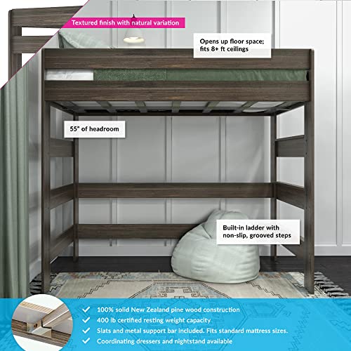 Max & Lily Modern Farmhouse High Loft Bed #TOP12