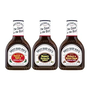 Sweet Baby Ray’s Variety BBQ Sauce Set – Honey, Hickory, and Sweet ‘n Spicy – 18 Oz Bottles, Pack of 3 for Flavorful Grilling and Culinary Adventures Galore (Variety Pack)