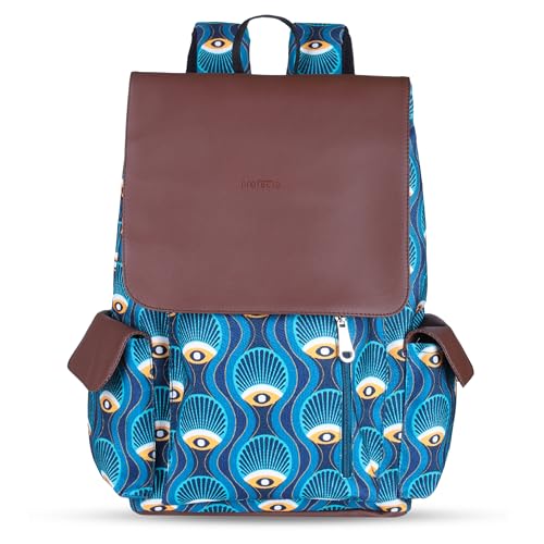 Image of Protecta Prisma Floral Printed Laptop Backpacks for Women and Men Fits 16Inch MacBooks Water-Repellent Bag for Office Collage and Travelling Print Padded Sleeve Lightweight Durable Design 18L