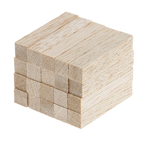 4 Tamaños De Palo De Madera Cuadrado De Madera Sin Terminar para...