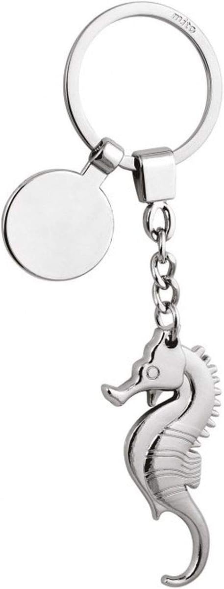 Ten Seahorse keychain 3 d cod.EL7929 cm 12,2x3,5x0,7h by Varotto & Co, Steel