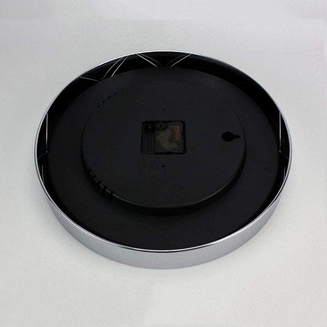 Wall Clock Mute Accurate Indoor Outdoor Modern Minimalist Decoration Quartz Movement Stainless Steel Black 14 Inches