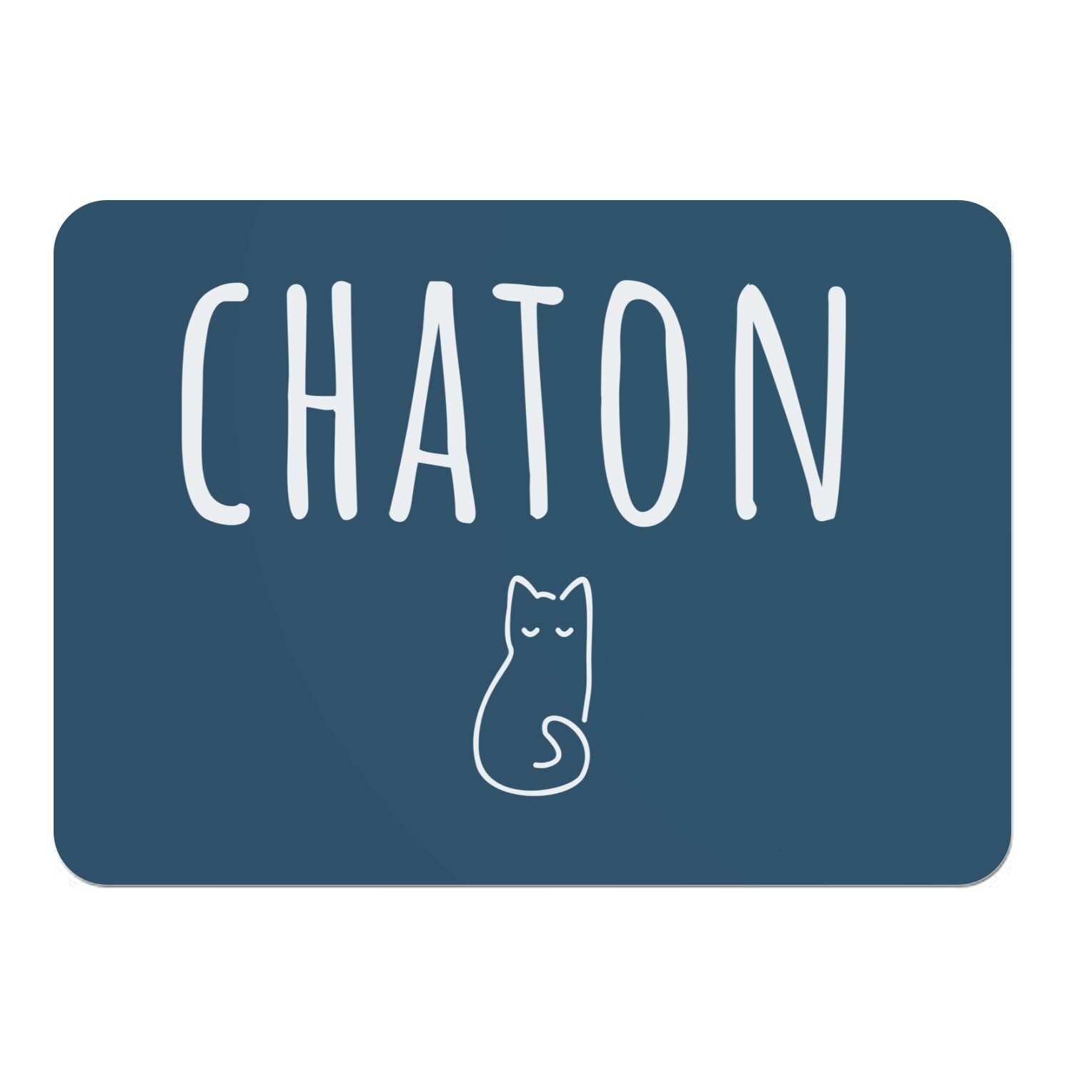 Sets de table bleu chaton en liège grand format 4 pièces pour repas