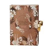 Matière : Verre Calendrier de l\'Avent 24 Bougies Parfumées Nature 30cm Marron