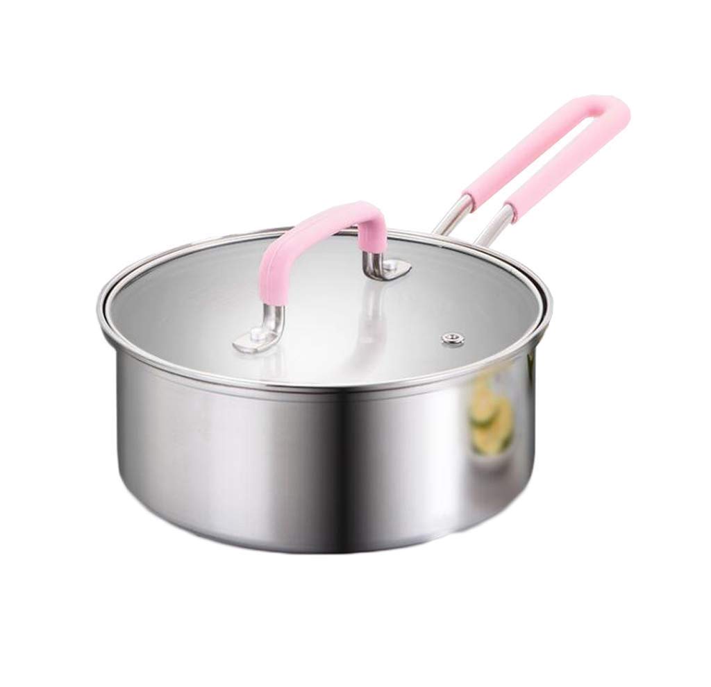 Auflauf Edelstahl Milchtopf Home Multifunktionssuppentopf Mini Baby Babynahrung Ergänzungstopf Induktionsherd Universal mit Deckel Sichere Bratpfanne Bratpfanne