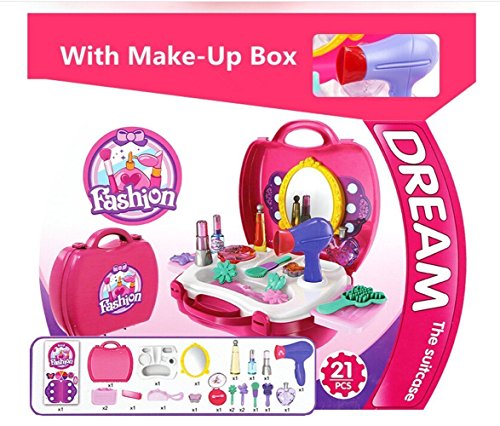 Toyshine Carry Along Beauty Set Toy with Briefcase and Accessories, (Multicolour)
