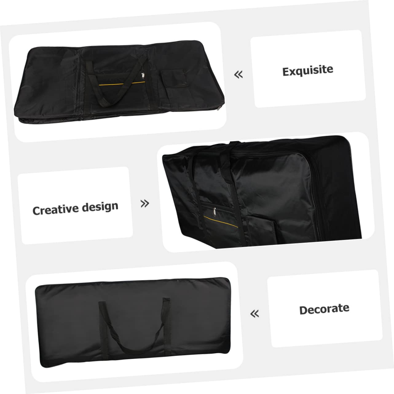 VANZACK Portable Key Electronic Keyboard Storage Bag with Strap Durable Carrier for Outdoor Performances Convenient Organ Holder