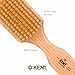 Kent OG4 Rectangular Beachwood Gentlemen's Hair Brush and Facial for Beard Care - Exfoliating Natural Boar Bristle Brush for Mens Grooming, Hair Care, and Beard Straightener for Men's