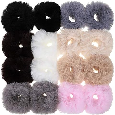 WILLBOND 16-Piece Faux Fur Hair Accessories Set Cover