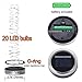 Solar Mason Jar Lights [Updated], 8 Pack 20 LED Waterproof Fairy Firefly Jar Lids String Lights with Hangers(NO JARS), Patio Yard Garden Wedding Decoration - Warm White