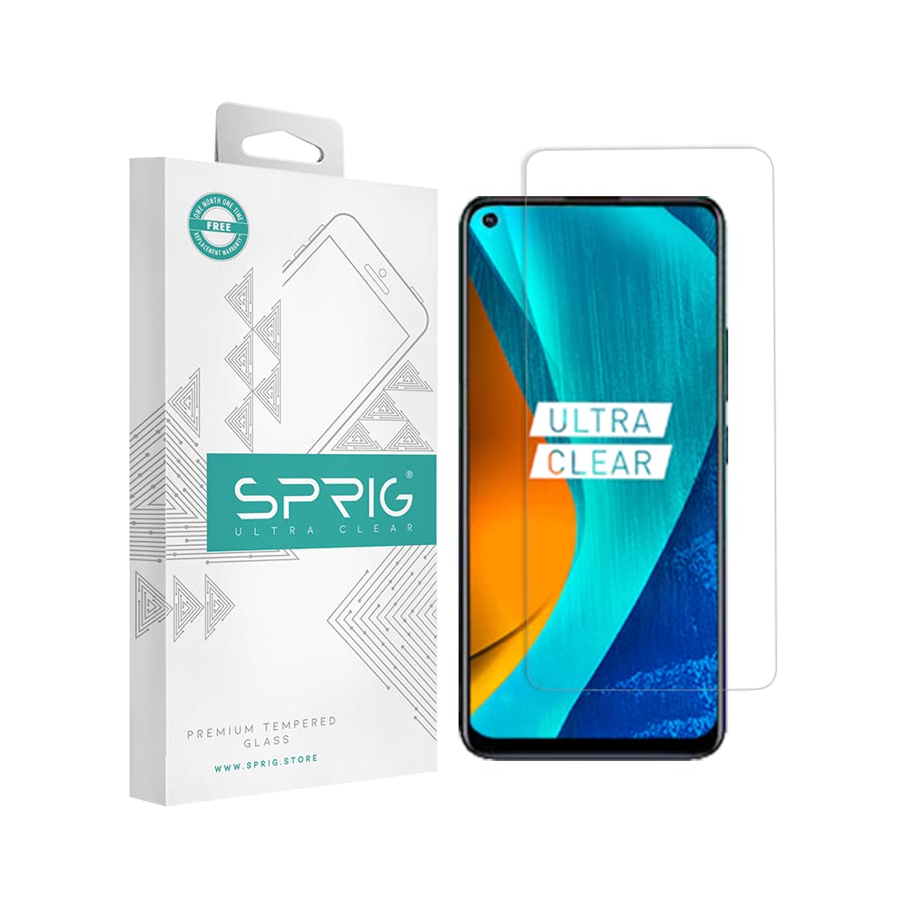 Sprig Clear Tempered Glass Screen Protector for OPPO Realme GT 2 Pro, Scratch Proof, Smudge Resistant, Glossy Finish with Installation Kit, Protects display area compatible with Back Case