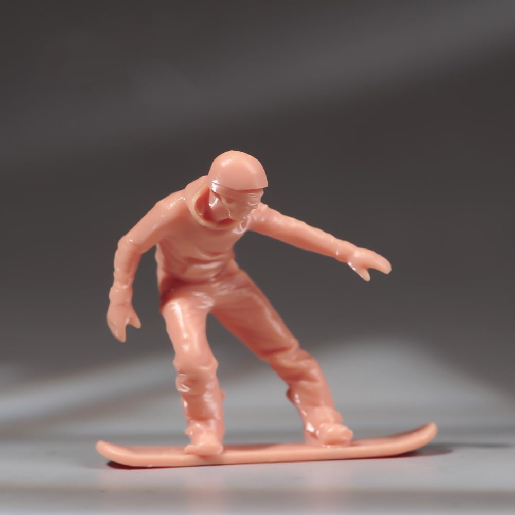 Sculpture miniature de ski AMITD figurine de collection haute précision non peinte 1/43