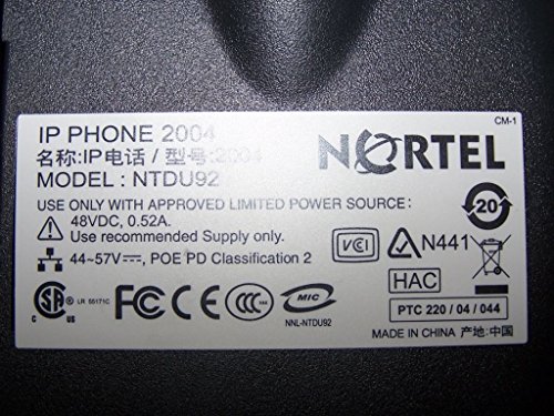 Nortel Ip Phone 2004 Poe Charcoal W Silver Bezel (Ntdu92) #TOP6