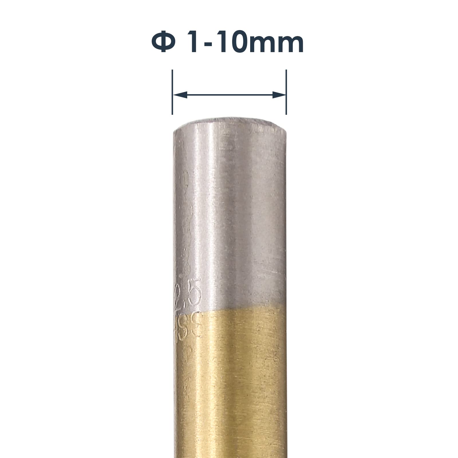 Surtido de brocas de metal de 230 piezas, juego de brocas espirales de 1 a 13 mm, revestimiento de titanio, juego de brocas profesionales