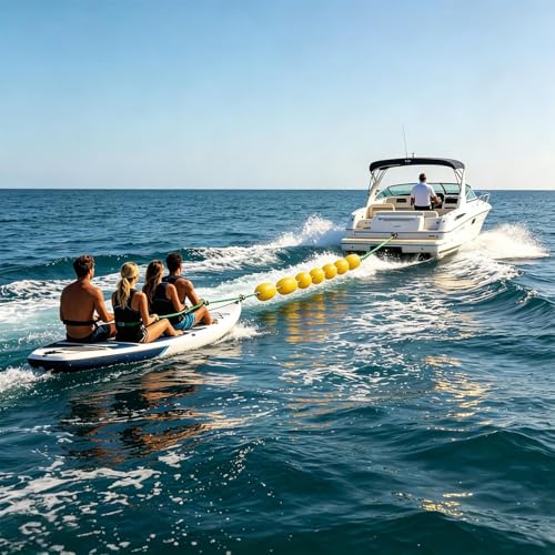 Cuerda de carga pesada de 18 m con doble gancho para wakeboard y botes 2