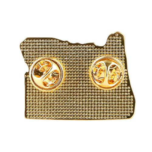 Image of State Shaped Map Lapel Metal Pin Enamel Brooch Keepsake Beautifully Designed for Backpack Hat