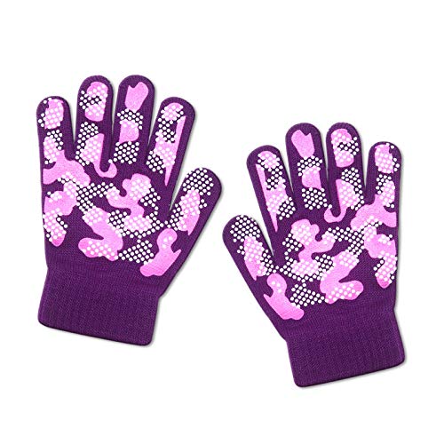 Image of Evridwear Kids Winter Gloves,3 Pairs Knit Warm Stretch Gripper Children Magic Glove for Boys Girls 4-14 Years