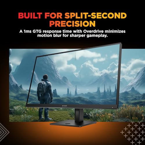 Image of HP OMEN 27 inch FHD 165Hz Gaming Monitor,(68.6cm),FHD(1920 x 1080),400 nits,Pivot-Rotation,Anti-Glare, Eye Ease,8.08kg