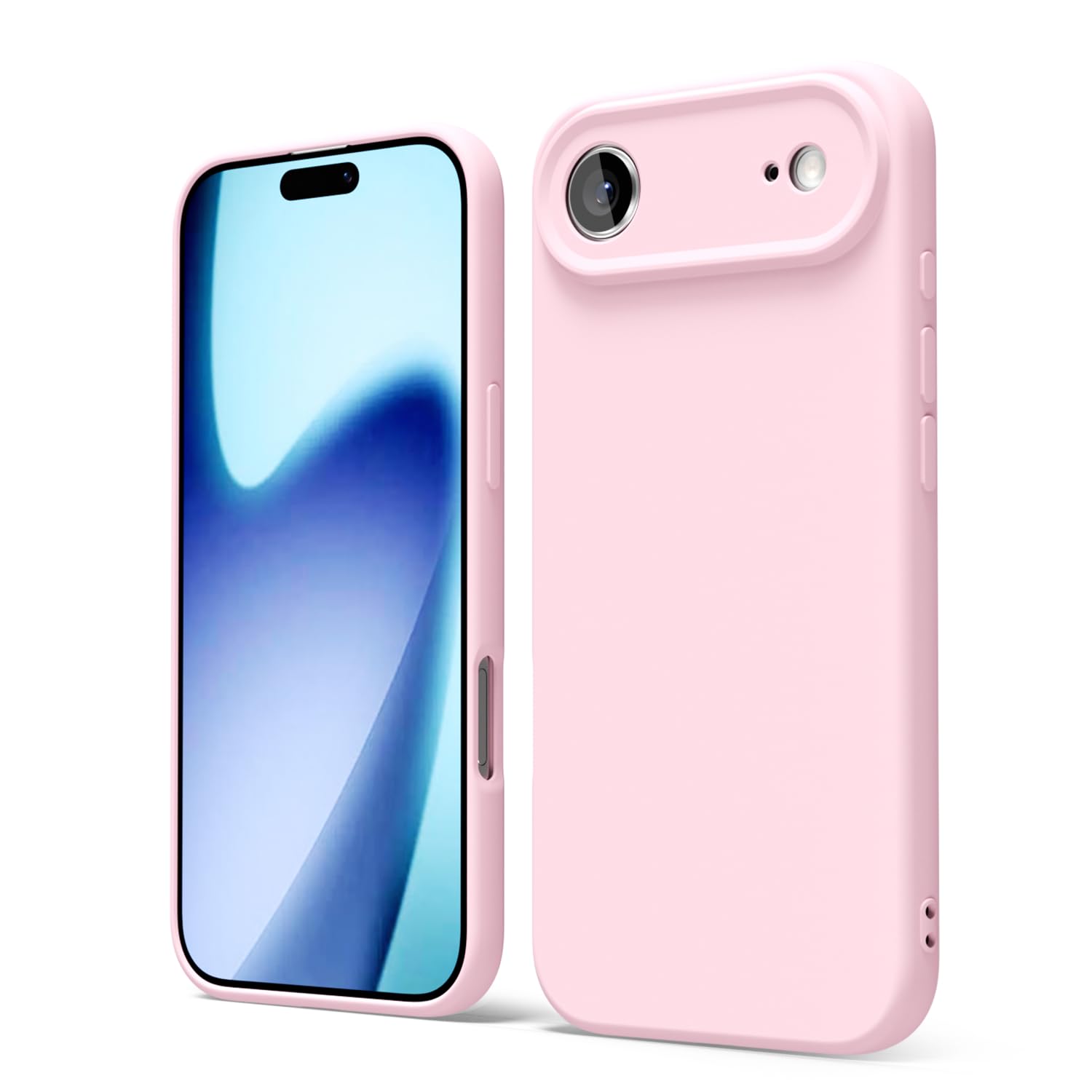 oakxco for iPhone 16 Pro Max Case Liquid Silicone, Soft Rubber Gel Elegant Aesthetic Basic Simple Cover, Cute Thin Slim TPU Matte Solid Color Plain Smooth Case for Women Girl, Light Pink — view 946