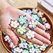 100 pcs Mulberry Paper Flowers 30x30mm Mini Paper Flowers Scrapbooking Wedding Doll House Supplies Card Patch Flowers Mini Paper Flowers