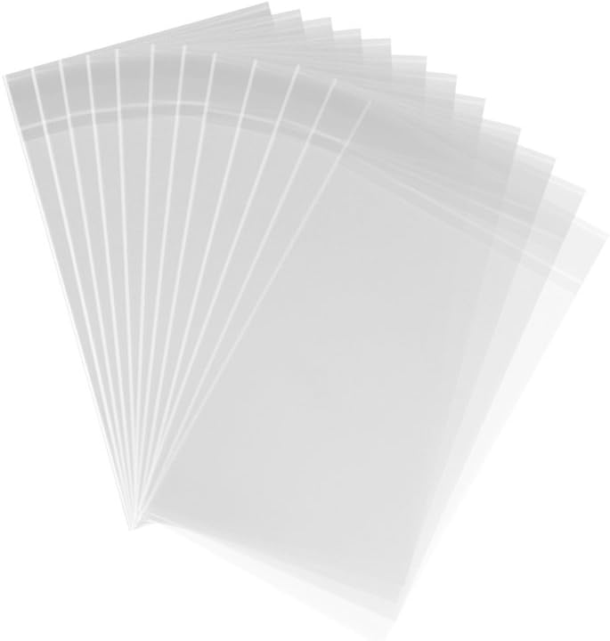 1000ct Clear Plastic Cello Cellophane Bags Self Sealing in Bulk for Bakery Cookies Goodies Favor Candle Decorative Wrappers (4'' x 6'')