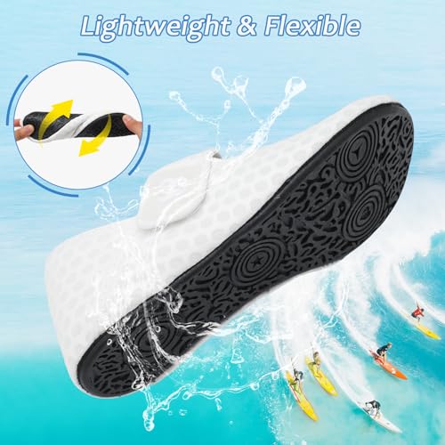 Image of Water Shoes for Women Men Barefoot Beach Swim Aqua Socks Summer Wide Slides Sandals Quick Dry Pool River Sea Sock Shoes