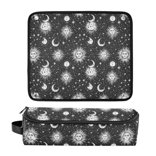 Bolsa para viaje spiritual marble para herramientas de cabello resistente al calor, tapete para planchas, rizadores y organizador portátil miniatura 3