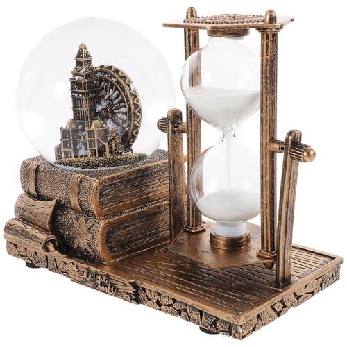 Reloj de arena artesanal vintage RUNROTOO decoración escritorio interior bola de cristal 2